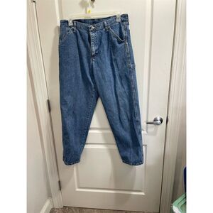 Wrangler Men's Relaxed Fit Carpenter Jeans Blue Size 38x30 Denim